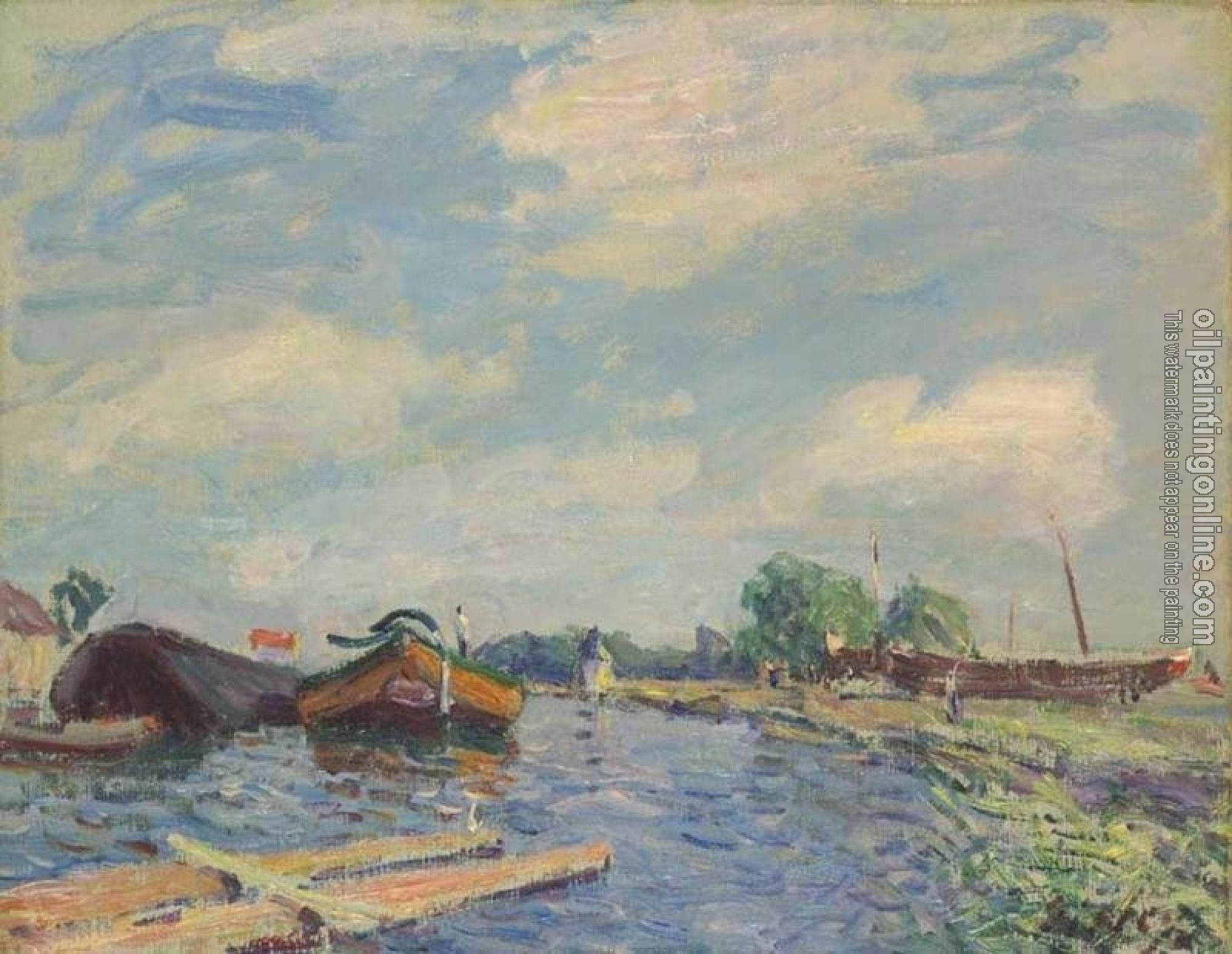 Sisley, Alfred - The Canal at Saint-Mammes